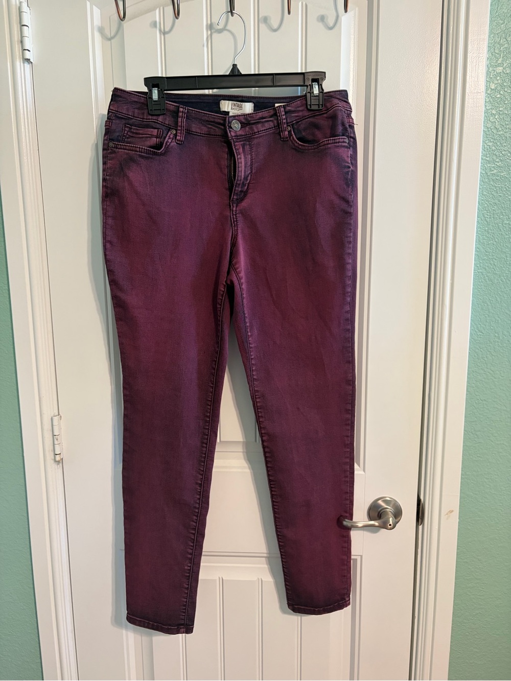 Vintage America Purple Women's Skinny Jeans